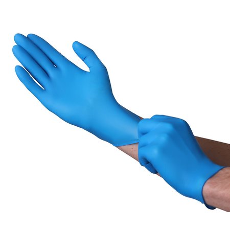 Vguard A18A1, Nitrile Exam Gloves, 3.5 mil Palm, Nitrile, Powder-Free, Small, 1000 PK, Blue A18A11